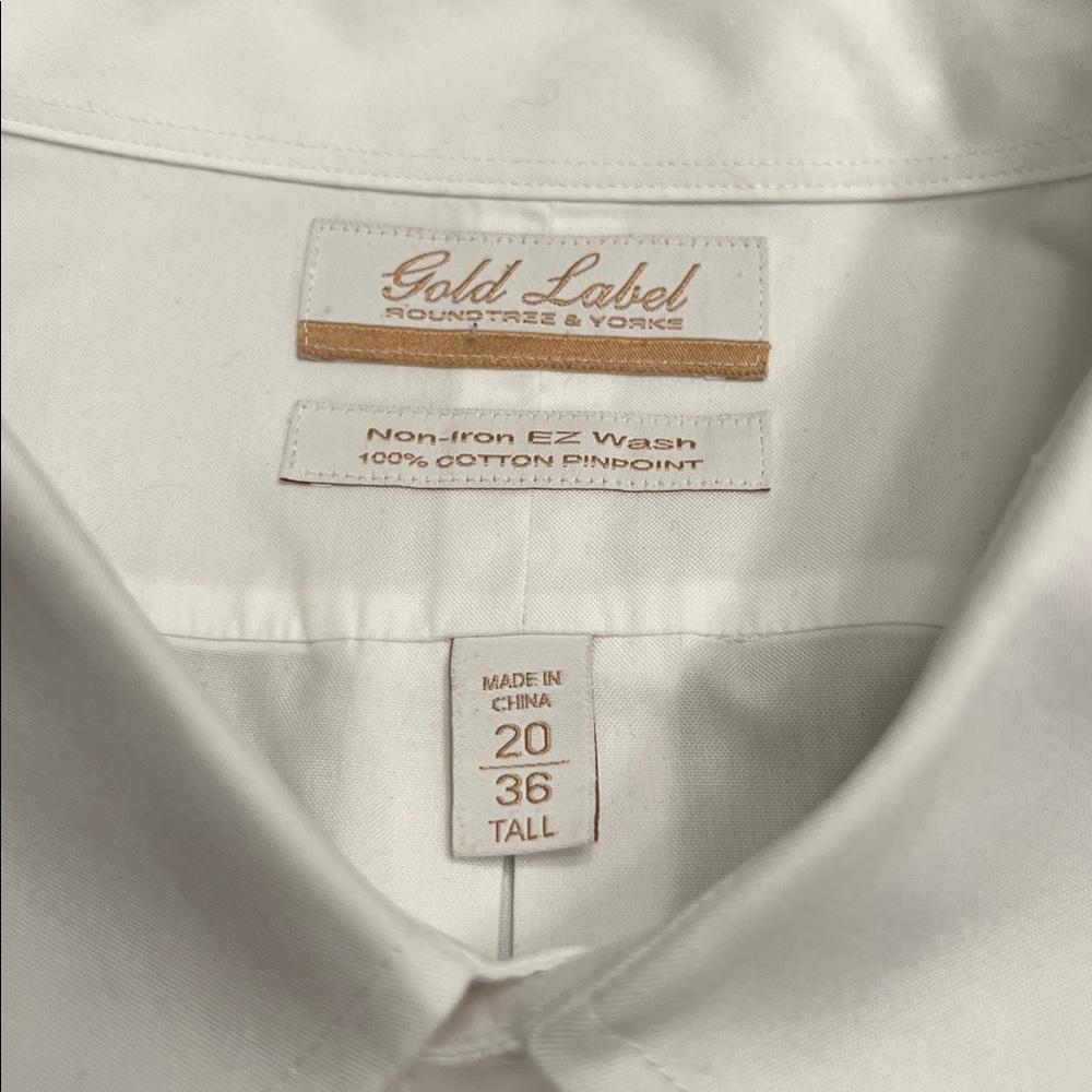 Roundtree & Yorke White Dress Shirt - Picture 4 of 4